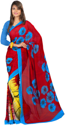 

Party Wear Dresses Printed Fashion Art Silk Saree(Multicolor), Multicolor301