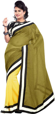 

Party Wear Dresses Printed Fashion Georgette Saree(Multicolor), Multicolor611
