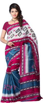 

JTInternational Printed Fashion Art Silk Saree(Multicolor), Multi color