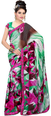 

Ewows Printed Fashion Georgette Saree(Green)