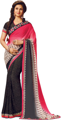 

Ridham Sarees Printed Bollywood Georgette Saree(Multicolor)