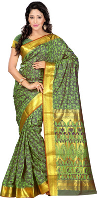 

Varkala Silk Sarees Woven Kanjivaram Saree(Light Green), Pastel green