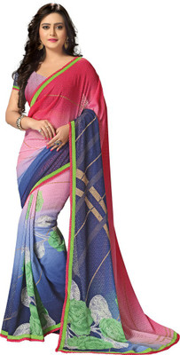 

Saara Printed Fashion Georgette Saree(Multicolor), Multi colour