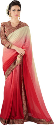 

Jiya Self Design, Printed Fashion Georgette Saree(Beige, Red, Maroon), Beige;maroon;red