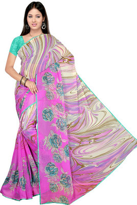 

Party Wear Dresses Printed Fashion Chiffon Saree(Multicolor)