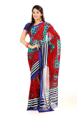 

Party Wear Dresses Printed Fashion Art Silk Saree(Multicolor), Multicolor363
