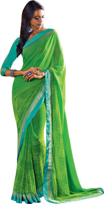 

Vishal Self Design Bollywood Georgette Saree(Green)