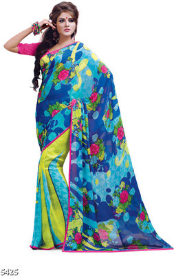 

Ridham Sarees Printed Fashion Handloom Chiffon Saree(Multicolor)