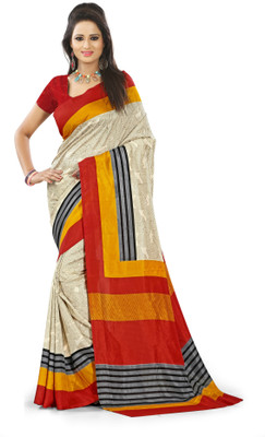 

Design Willa Printed Fashion Art Silk Saree(Beige)