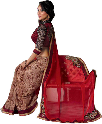 

Jiya Self Design, Embroidered, Embellished Fashion Georgette Saree(Red, Brown, Black, Maroon), Black;brown;maroon;red