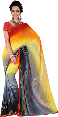 

Khoobee Self Design, Printed Fashion Georgette Saree(Multicolor)