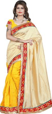 

Weavedeal Embellished Banarasi Art Silk Saree(Beige)