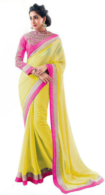 

Aksh Fashion Embroidered Bollywood Georgette Saree(Multicolor), Multi
