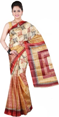 

Anushree Saree Printed Fashion Silk Saree(Multicolor), Maroon