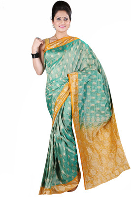 

Anushree Saree Self Design Fashion Chanderi Saree(Multicolor), Light blue