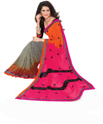 

Indianbeauty Printed, Embroidered Bollywood Georgette Saree(Multicolor)
