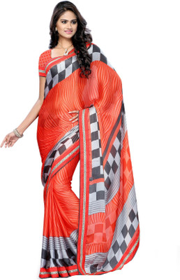 

Hi-Choice Printed Fashion Satin Saree(Orange)