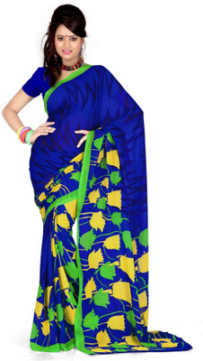 

Cenizas Printed Fashion Chiffon Saree(Multicolor), Blue