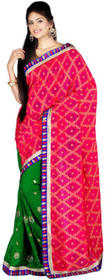 

Desi Butik Embroidered Fashion Jacquard, Art Silk Saree(Multicolor)