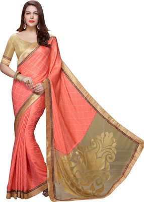 

Brijraj Embellished Fashion Chiffon Saree(Orange, Beige), Beige;orange