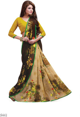 

Ridham Sarees Printed Fashion Handloom Chiffon Saree(Multicolor)
