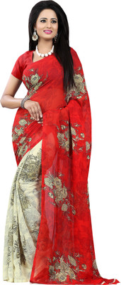 

Khoobee Self Design, Printed Fashion Polyester Saree(Multicolor), Beige;multicolor;red