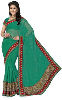 

Areum Embroidered Bollywood Chiffon Saree(Multicolor)