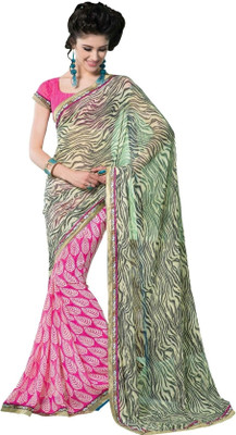 

Cenizas Printed Fashion Georgette Saree(Multicolor), Pink