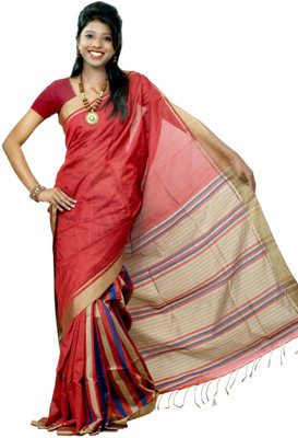 

Hawai Printed Tant Silk Saree(Maroon)