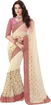 

Vishal Embellished Bollywood Georgette Saree(Beige)