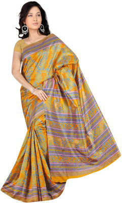 

Khushali Printed Fashion Tussar Silk Saree(Multicolor)