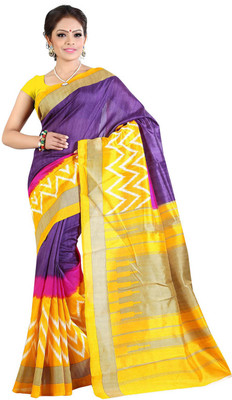 

Parisha Printed Daily Wear Art Silk Saree(Purple, Yellow)