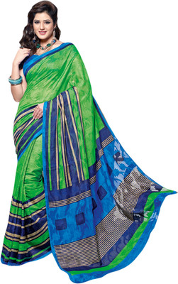 

Saara Floral Print Daily Wear Silk Saree(Red, White)