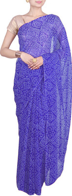 

Aaradhya Fashion Self Design Bandhani Georgette Saree(Dark Blue), Royal blue