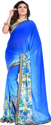 

Jiya Self Design, Printed Fashion Georgette Saree(Blue, Multicolor)