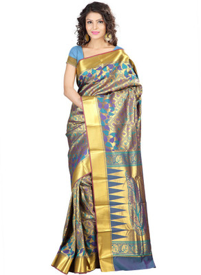 

Lovely Look Printed Daily Wear Art Silk Saree(Yellow), Gold