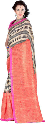 

Khushali Self Design, Printed Fashion Art Silk Saree(Pink, Multicolor), Multi;peach