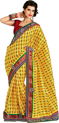 

Chirag Sarees Self Design Banarasi Organza Saree(Multicolor), Yellow