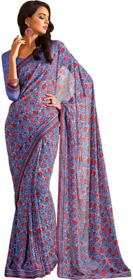 

Vishal Self Design Bollywood Georgette Saree(Blue)