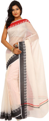 

Kataan Bazaar Woven Banarasi Handloom Organza Saree(Beige)