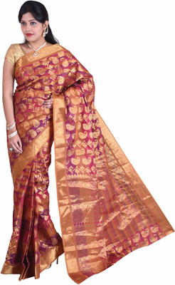 Mimosa Self Design Kanjivaram Silk, Jacquard Saree(Multicolor) available at flipkart for Rs.1399