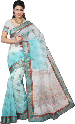 

Ishin Printed Fashion Cotton Saree(Blue)