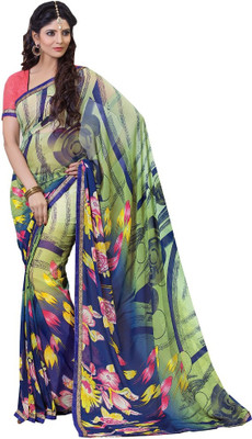 

Lovelylook Printed Fashion Georgette Saree(Multicolor), Blue & light green