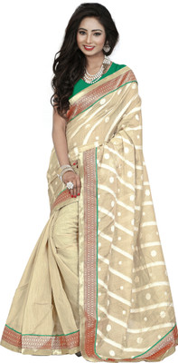 

Weavedeal Embellished Banarasi Art Silk Saree(Beige)