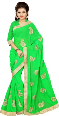 

Chirag Sarees Embellished Fashion Georgette Saree(Green)