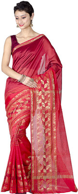 

Chandrakala Woven Banarasi Banarasi Silk Saree(Red)