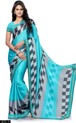

Hi-Choice Printed Fashion Satin Saree(Blue)