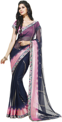 

Vishal Printed Fashion Chiffon Saree(Blue)
