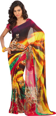 

Party Wear Dresses Printed Fashion Art Silk Saree(Multicolor), Multicolor366
