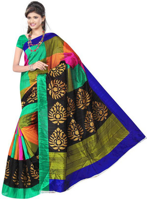

Jiya Self Design, Printed Fashion Silk Saree(Green, Black, Blue, Multicolor), Black;blue;green;multicolor